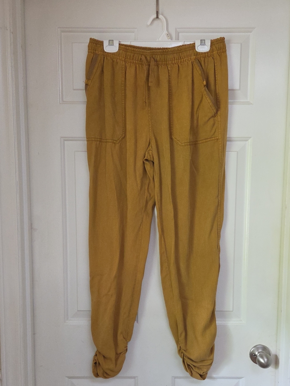 Thread + Supply Womens Casual Drawstring Pants in Mustard XL